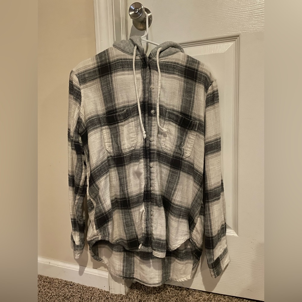 American eagle, hooded flannel, size :M